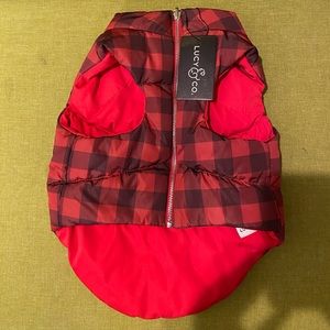 Lucy & co. Holly jolly reversible dog puffer vest
